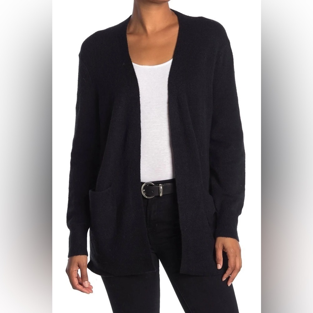 Madewell Cozy Walker Merino Wool Blend Open Front Long Cardigan M